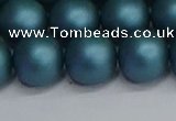 CSB1735 15.5 inches 14mm round matte shell pearl beads wholesale