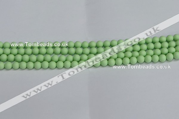 CSB1740 15.5 inches 4mm round matte shell pearl beads wholesale