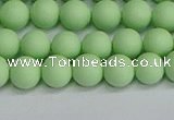 CSB1741 15.5 inches 6mm round matte shell pearl beads wholesale