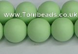 CSB1745 15.5 inches 14mm round matte shell pearl beads wholesale