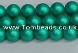 CSB1751 15.5 inches 6mm round matte shell pearl beads wholesale
