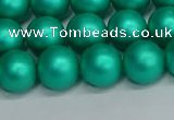 CSB1753 15.5 inches 10mm round matte shell pearl beads wholesale