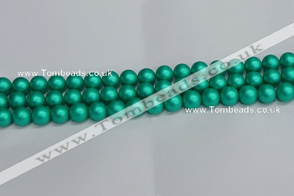 CSB1753 15.5 inches 10mm round matte shell pearl beads wholesale