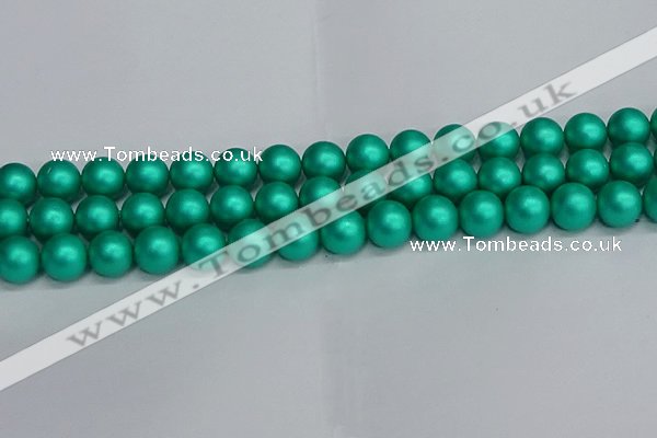 CSB1754 15.5 inches 12mm round matte shell pearl beads wholesale