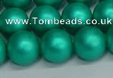 CSB1755 15.5 inches 14mm round matte shell pearl beads wholesale