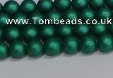 CSB1760 15.5 inches 4mm round matte shell pearl beads wholesale