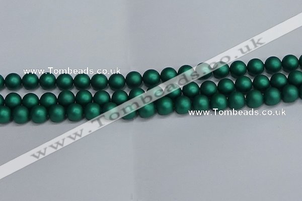 CSB1763 15.5 inches 10mm round matte shell pearl beads wholesale