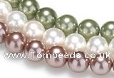 CSB19 16 inches 12mm round shell pearl beads Wholesale