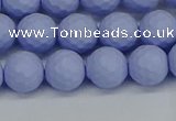 CSB1961 15.5 inches 6mm faceted round matte shell pearl beads