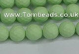 CSB1991 15.5 inches 6mm faceted round matte shell pearl beads