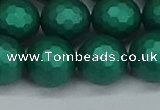 CSB2005 15.5 inches 14mm faceted round matte shell pearl beads