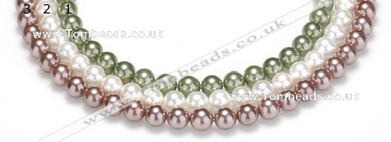 CSB21 16 inches 16mm round shell pearl beads Wholesale
