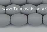 CSB2104 15.5 inches 10*14mm rice matte shell pearl beads