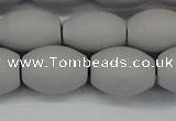 CSB2105 15.5 inches 10*14mm rice matte shell pearl beads