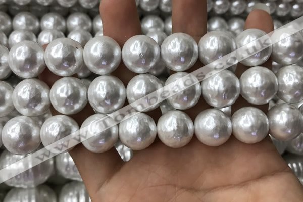 CSB2114 15.5 inches 16mm ball shell pearl beads wholesale