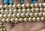 CSB2117 15.5 inches 10mm ball shell pearl beads wholesale