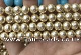 CSB2118 15.5 inches 12mm ball shell pearl beads wholesale