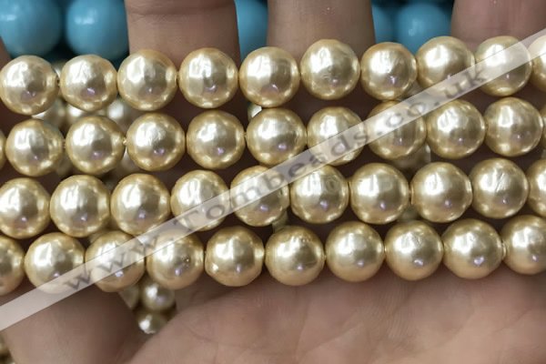 CSB2119 15.5 inches 14mm ball shell pearl beads wholesale