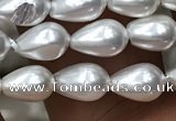 CSB2124 15.5 inches 5*8mm teardrop shell pearl beads wholesale