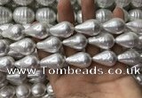 CSB2127 15.5 inches 16*25mm teardrop shell pearl beads wholesale