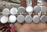 CSB2143 15.5 inches 25mm coin shell pearl beads wholesale