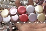 CSB2148 15.5 inches 30mm coin mixed shell pearl beads wholesale