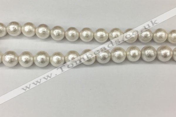 CSB2204 15.5 inches 12mm round wrinkled shell pearl beads wholesale