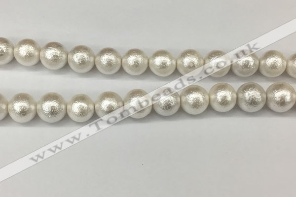 CSB2205 15.5 inches 14mm round wrinkled shell pearl beads wholesale