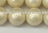 CSB2214 15.5 inches 12mm round wrinkled shell pearl beads wholesale