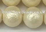 CSB2216 15.5 inches 16mm round wrinkled shell pearl beads wholesale