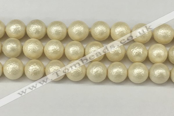 CSB2216 15.5 inches 16mm round wrinkled shell pearl beads wholesale