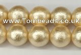 CSB2222 15.5 inches 8mm round wrinkled shell pearl beads wholesale