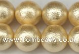 CSB2224 15.5 inches 12mm round wrinkled shell pearl beads wholesale