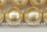 CSB2226 15.5 inches 16mm round wrinkled shell pearl beads wholesale