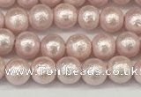 CSB2230 15.5 inches 4mm round wrinkled shell pearl beads wholesale