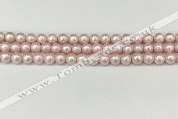 CSB2231 15.5 inches 6mm round wrinkled shell pearl beads wholesale