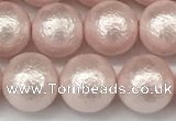 CSB2233 15.5 inches 10mm round wrinkled shell pearl beads wholesale