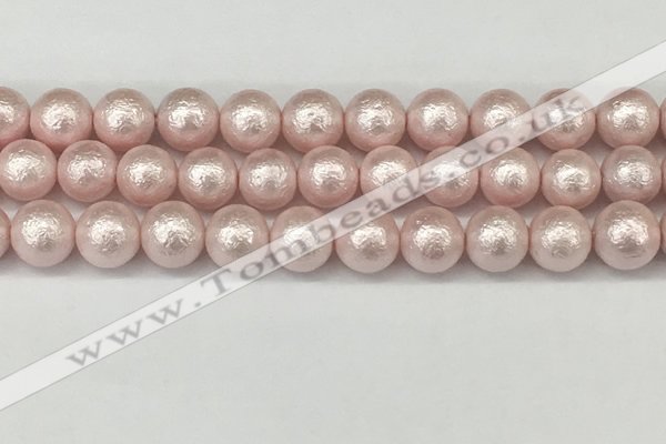 CSB2234 15.5 inches 12mm round wrinkled shell pearl beads wholesale