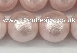 CSB2236 15.5 inches 16mm round wrinkled shell pearl beads wholesale