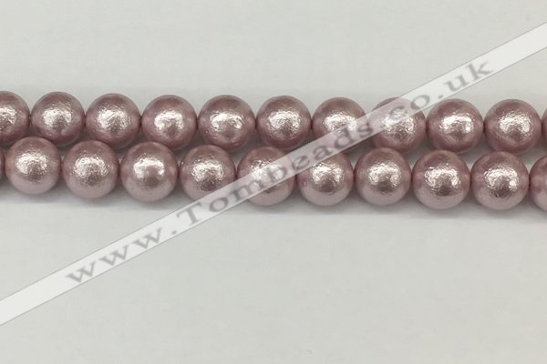 CSB2246 15.5 inches 16mm round wrinkled shell pearl beads wholesale