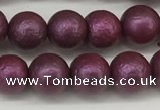 CSB2252 15.5 inches 8mm round wrinkled shell pearl beads wholesale