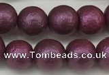 CSB2253 15.5 inches 10mm round wrinkled shell pearl beads wholesale