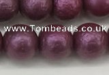 CSB2254 15.5 inches 12mm round wrinkled shell pearl beads wholesale
