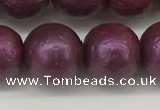 CSB2256 15.5 inches 16mm round wrinkled shell pearl beads wholesale