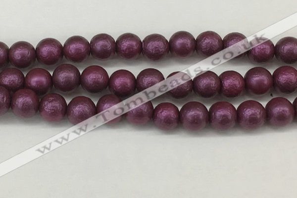 CSB2256 15.5 inches 16mm round wrinkled shell pearl beads wholesale