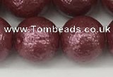 CSB2266 15.5 inches 16mm round wrinkled shell pearl beads wholesale