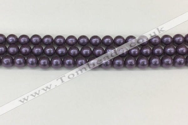 CSB2270 15.5 inches 4mm round wrinkled shell pearl beads wholesale