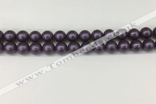 CSB2272 15.5 inches 8mm round wrinkled shell pearl beads wholesale