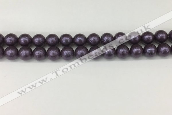 CSB2272 15.5 inches 8mm round wrinkled shell pearl beads wholesale