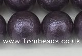 CSB2275 15.5 inches 14mm round wrinkled shell pearl beads wholesale